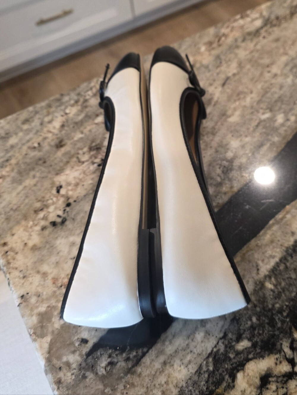 NEW J Crew Black White Captoe Ballet Flats Size 9 Two Tone Cap Toe Slipon 9 - Picture 6 of 9
